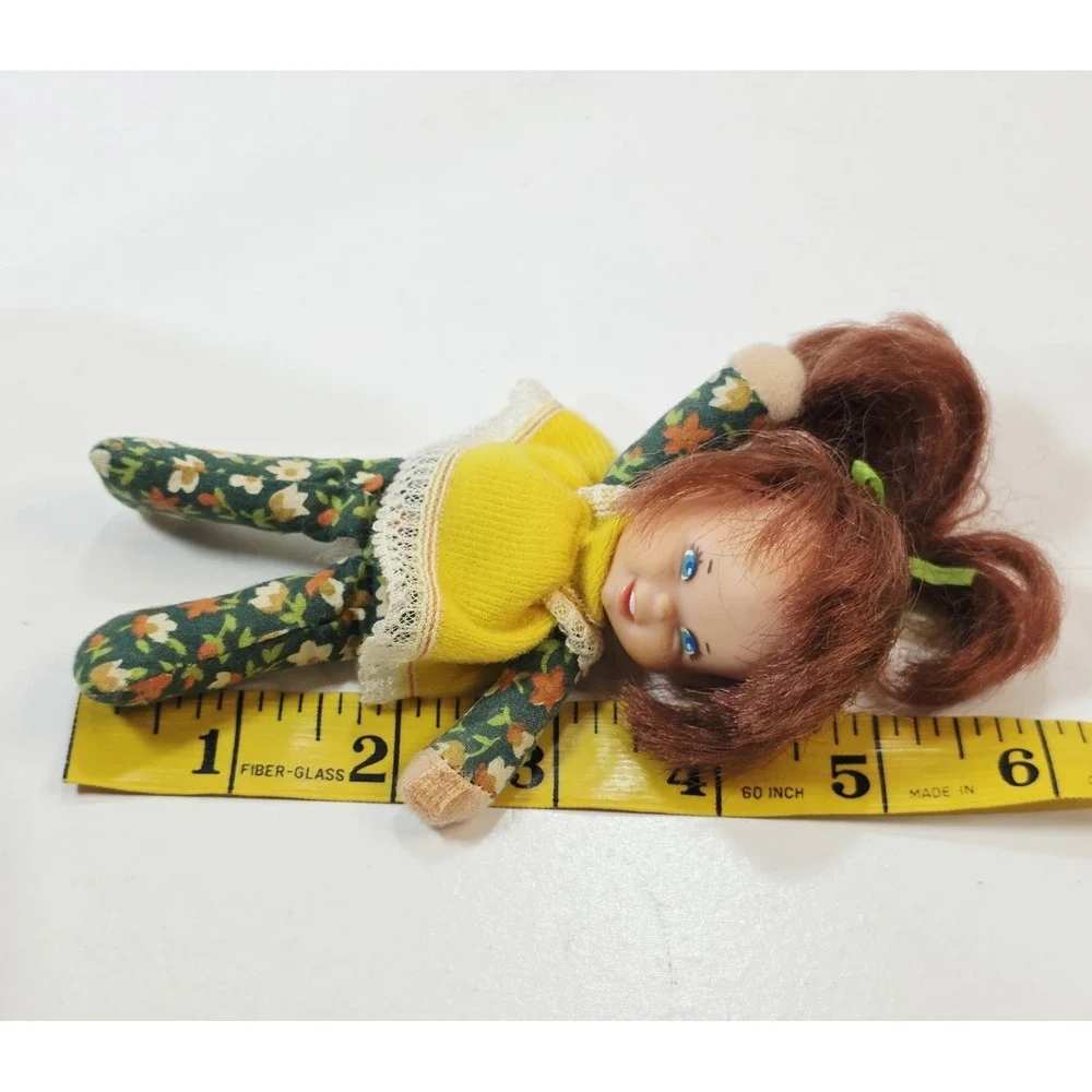 Vintage 1975 Mattel Honey Hill Bunch Sweetlee Baby Doll Girl Mini Plush Red Hair